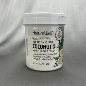 NATURE WELL Extra Virgin Coconut Oil Moisturizing Cream for Face Body & Hands
